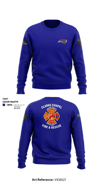 Clarks Chapel Fire & Rescue 66405091 Crew Neck Sweatshirt - 4