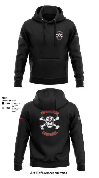 Eastbrook Football 7240333 Hoodie - 3