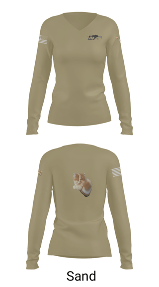 Women's Long Sleeve Vneck Shirt, , Air Force, Teamtime, Team time, sublimation, custom sports apparel, team uniforms, spirit wear, spiritwear, sports uniforms, custom shirts, team store, custom team store, fundraiser sports, apparel fundraiser