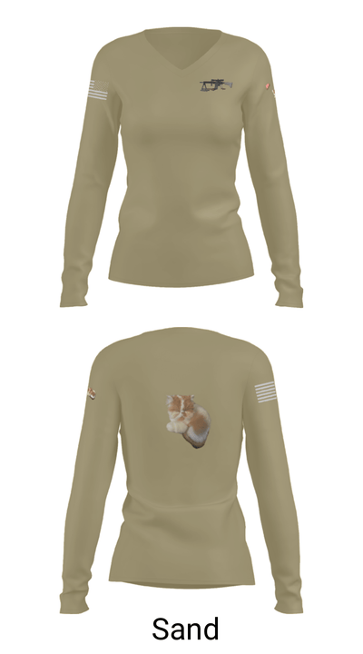 ISS 6154351 Women's Long Sleeve V-neck Shirt - 42