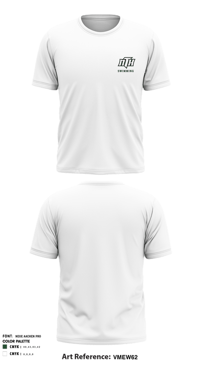 North Hall High School Swimming 67249085 Short Sleeve Performance Shirt - 3