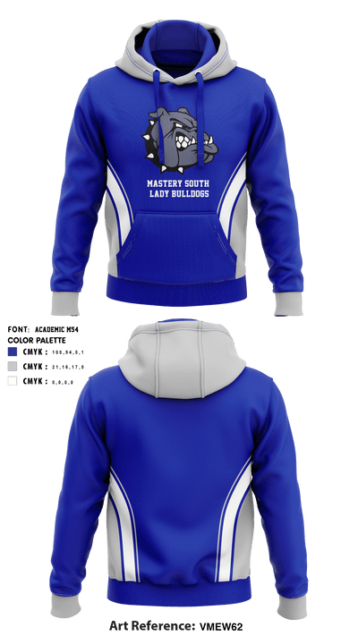 Mastery South Lady Bulldogs 88871826 Hoodie - 1