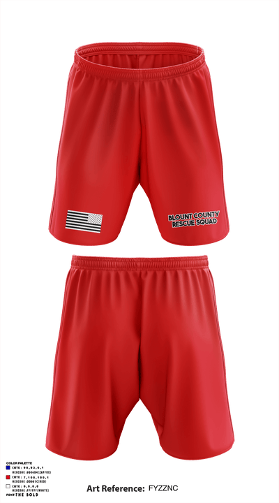 Blount County Rescue Squad 66497611 Athletic Shorts With Pockets - 2