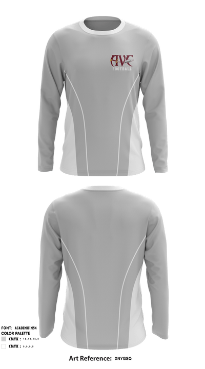 Antelope Valley College Football 35006084 Long Sleeve Performance Shirt - 1