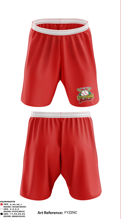 North Henry Youth Baseball Association 93811895 Athletic Shorts With Pockets - 1