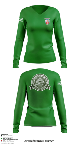 Women's Long Sleeve Vneck Shirt, , National Guard, Teamtime, Team time, sublimation, custom sports apparel, team uniforms, spirit wear, spiritwear, sports uniforms, custom shirts, team store, custom team store, fundraiser sports, apparel fundraiser