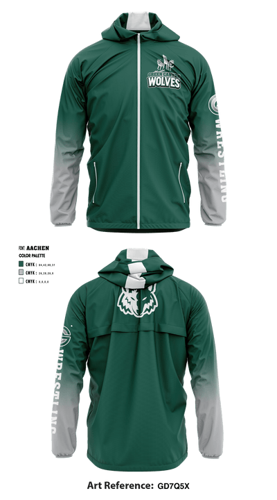 Green Canyon High School Wrestling 54384005 Windbreaker - 1