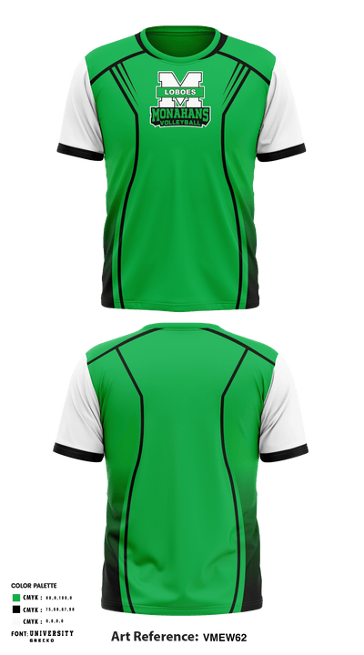 Monahans High School Volleyball 96886197 Short Sleeve Performance Shirt - 1
