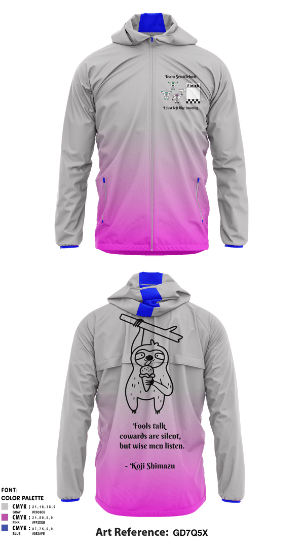 Windbreaker, Team Scuttlebutt, Cross Country, Teamtime, Team time, sublimation, custom sports apparel, team uniforms, spirit wear, spiritwear, sports uniforms, custom shirts, team store, custom team store, fundraiser sports, apparel fundraiser