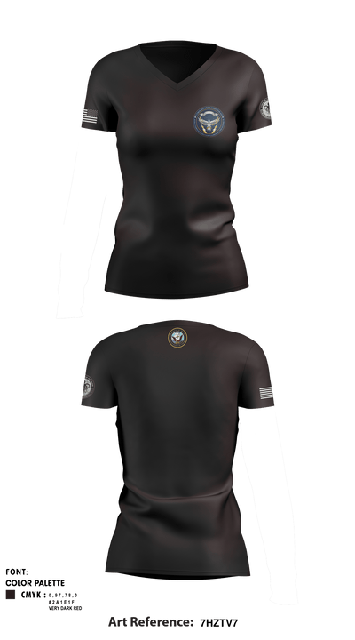 Cyber Defense 41653089 Women's Short Sleeve V-neck Shirt - 1
