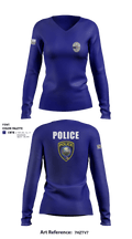 El Portal Police Department 22323429 Women's Long Sleeve V-neck Shirt - 2