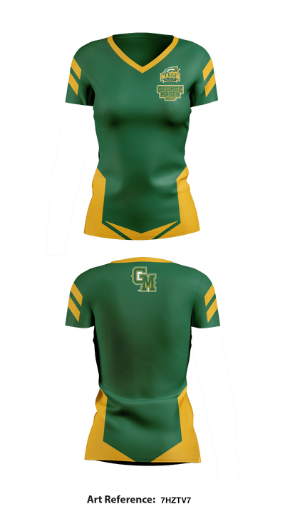 George Mason University 47699393 Women's Short Sleeve V-neck Shirt - 1
