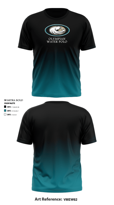 Olympian High School Water Polo 12551921 Short Sleeve Performance Shirt - 2