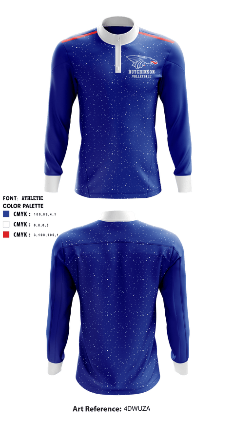 Quarter Zip Jacket, Hutchinson Community College Volleyball, Women's Volleyball, Teamtime, Team time, sublimation, custom sports apparel, team uniforms, spirit wear, spiritwear, sports uniforms, custom shirts, team store, custom team store, fundraiser sports, apparel fundraiser