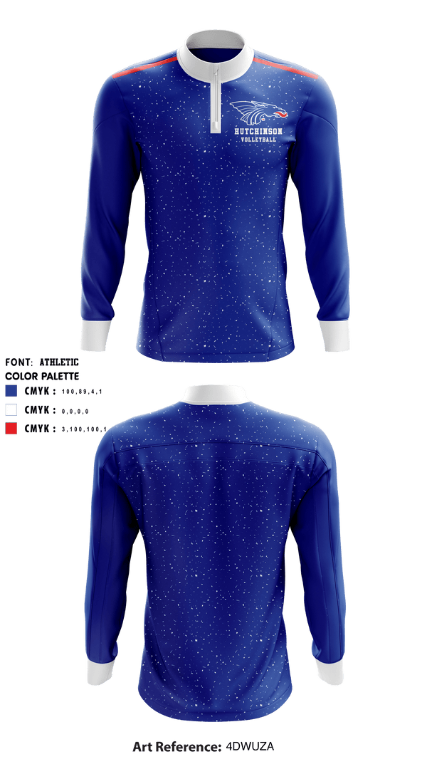 Quarter Zip Jacket, Hutchinson Community College Volleyball, Women's Volleyball, Teamtime, Team time, sublimation, custom sports apparel, team uniforms, spirit wear, spiritwear, sports uniforms, custom shirts, team store, custom team store, fundraiser sports, apparel fundraiser