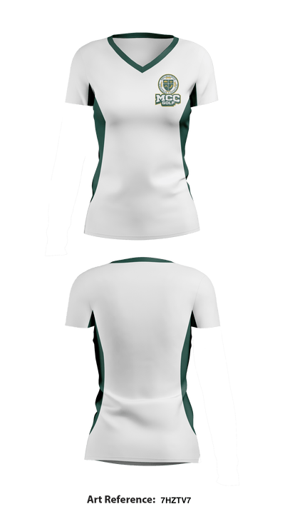 MCC Golf 63076605 Women's Short Sleeve V-neck Shirt - 1