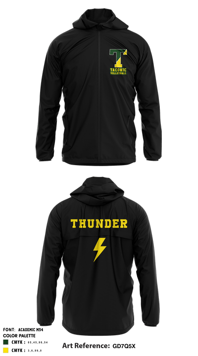 Taconic High School Volleyball 26091009 Windbreaker - 1