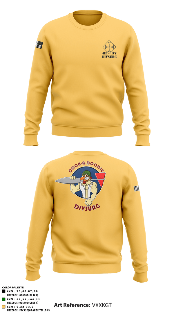 Crew Neck Sweatshirt, DIVSURG, 4ID, Army, Teamtime, Team time, sublimation, custom sports apparel, team uniforms, spirit wear, spiritwear, sports uniforms, custom shirts, team store, custom team store, fundraiser sports, apparel fundraiser