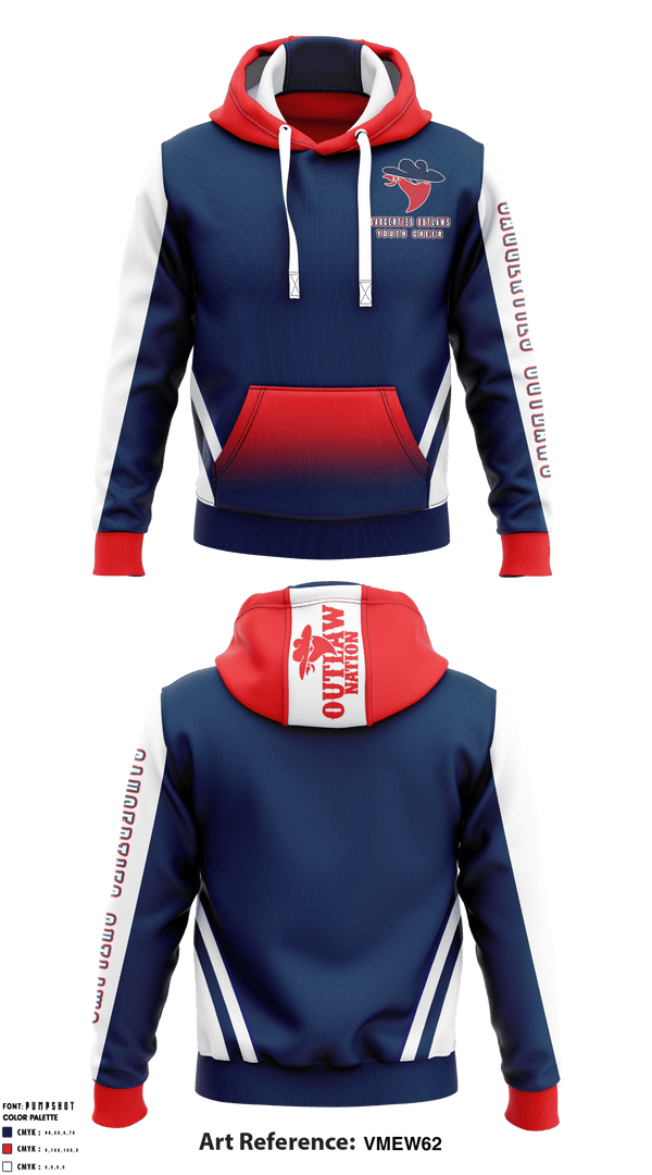 Hoodie, Saugerties Outlaws Youth Football, Football, Teamtime, Team time, sublimation, custom sports apparel, team uniforms, spirit wear, spiritwear, sports uniforms, custom shirts, team store, custom team store, fundraiser sports, apparel fundraiser