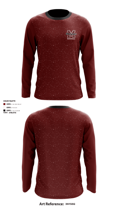 Madisonville North Hopkins High School Baseball 84756938 Long Sleeve Performance Shirt - 1