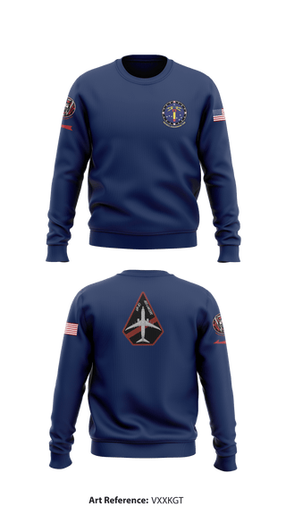 Crew Neck Sweatshirt, VP-10 Red Lancers, Navy, Teamtime, Team time, sublimation, custom sports apparel, team uniforms, spirit wear, spiritwear, sports uniforms, custom shirts, team store, custom team store, fundraiser sports, apparel fundraiser