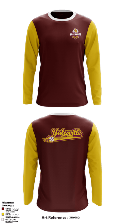 Yalesville Little League 64171116 Long Sleeve Performance Shirt - 1