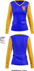 South Farmington Blues 63847628 Women's Long Sleeve V-neck Shirt - 2