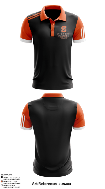 Stoughton High School Wrestling 25332474 Short Sleeve Performance Polo - 3