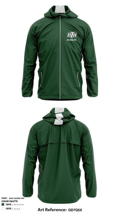 North Hall High School Swimming 67249085 Windbreaker - 2