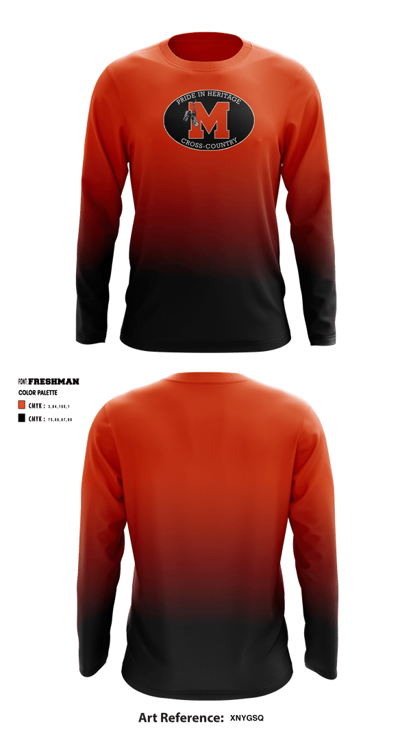 Long Sleeve Performance Shirt, Montville High School Cross Country, Cross Country, Teamtime, Team time, sublimation, custom sports apparel, team uniforms, spirit wear, spiritwear, sports uniforms, custom shirts, team store, custom team store, fundraiser sports, apparel fundraiser