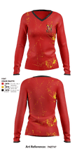 North Point High School 74569876 Women's Long Sleeve V-neck Shirt - 1