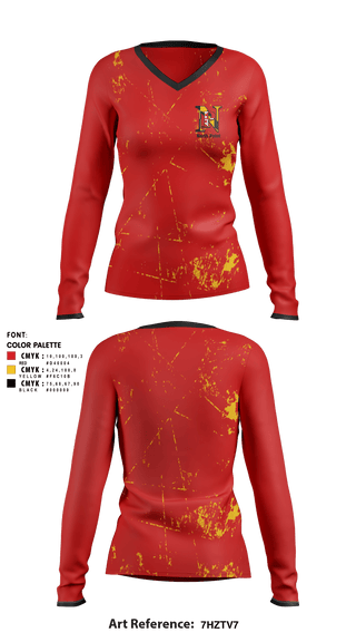 Women's Long Sleeve Vneck Shirt, North Point High School, , Teamtime, Team time, sublimation, custom sports apparel, team uniforms, spirit wear, spiritwear, sports uniforms, custom shirts, team store, custom team store, fundraiser sports, apparel fundraiser