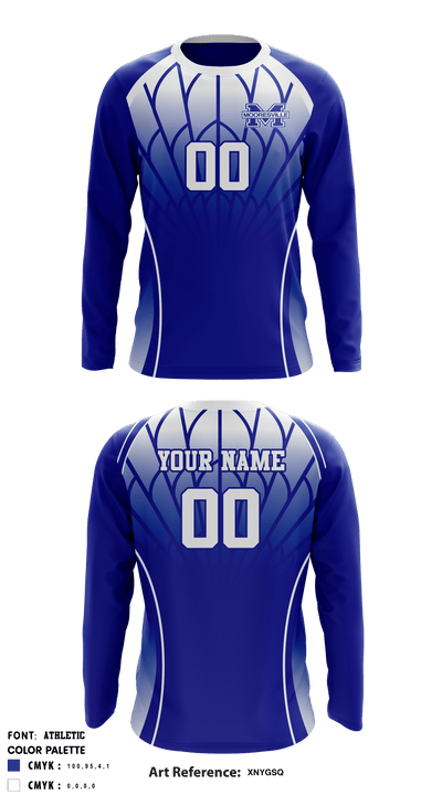 Mooresville Senior High School Volleyball 73369144 Long Sleeve Performance Shirt - 2