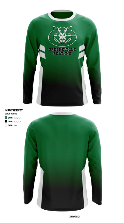 Greeneville Bowling 12785046 Long Sleeve Performance Shirt - 1