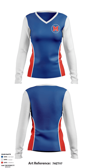 Women's Long Sleeve Vneck Shirt, Midway High School Volleyball, Women's Volleyball, Teamtime, Team time, sublimation, custom sports apparel, team uniforms, spirit wear, spiritwear, sports uniforms, custom shirts, team store, custom team store, fundraiser sports, apparel fundraiser