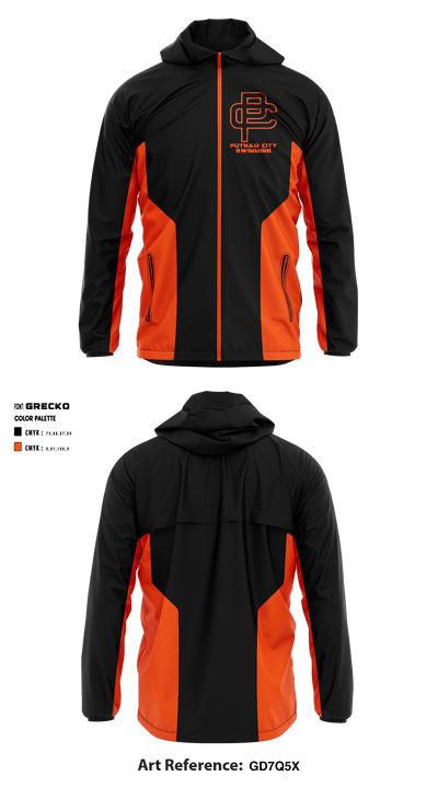Putnam City High School Swimming 28895365 Windbreaker - 1