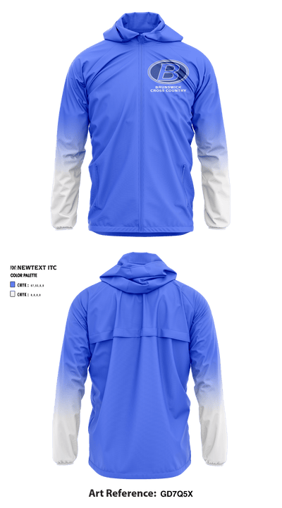 Brunswick High School Cross Country 30557077 Windbreaker - 1