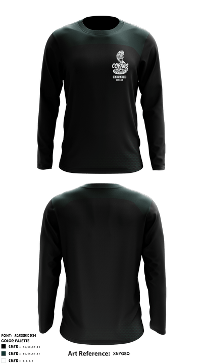 Carrabec High School Soccer 7725553 Long Sleeve Performance Shirt - 1