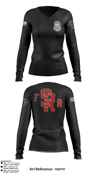 Women's Long Sleeve Vneck Shirt, , Fire Department, Teamtime, Team time, sublimation, custom sports apparel, team uniforms, spirit wear, spiritwear, sports uniforms, custom shirts, team store, custom team store, fundraiser sports, apparel fundraiser