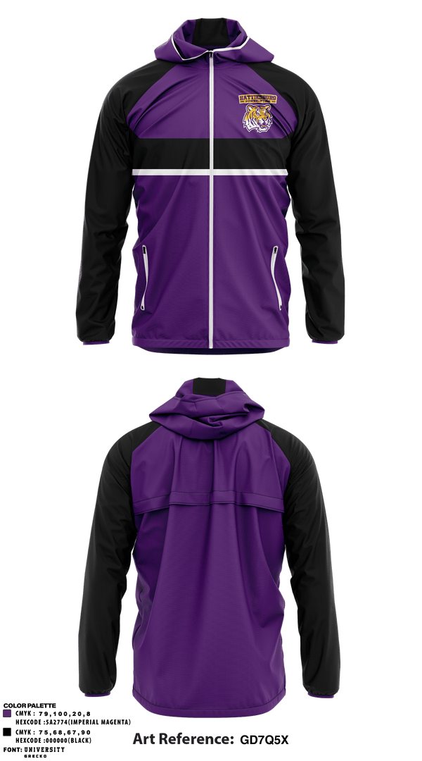 Windbreaker, Hattiesburg High School Powerlifting, Spirit Store, Teamtime, Team time, sublimation, custom sports apparel, team uniforms, spirit wear, spiritwear, sports uniforms, custom shirts, team store, custom team store, fundraiser sports, apparel fundraiser