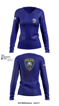 El Portal Police Department 22323429 Women's Long Sleeve V-neck Shirt - 4