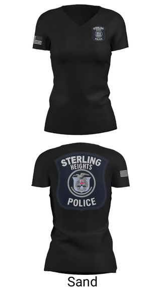 Women's Short Sleeve Vneck Shirt, , Police, Teamtime, Team time, sublimation, custom sports apparel, team uniforms, spirit wear, spiritwear, sports uniforms, custom shirts, team store, custom team store, fundraiser sports, apparel fundraiser