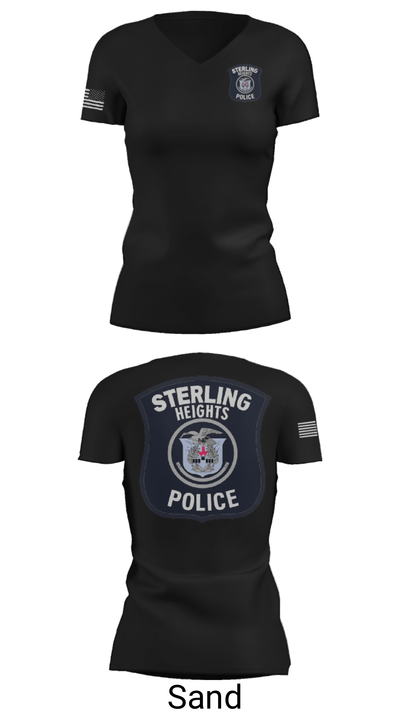 Police K9 38849181 Women's Short Sleeve V-neck Shirt - 8