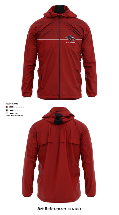 Milaca High School Baseball 25447795 Windbreaker - 1