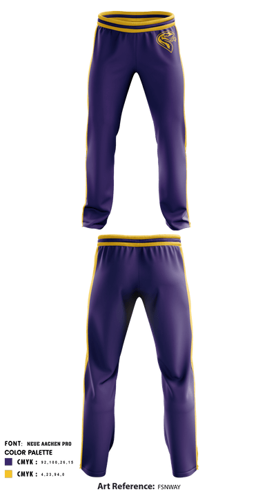 Pieper Ranch Middle School Cross Country 15022803 Sweatpants WITH CUFF ZIPPERS - 1