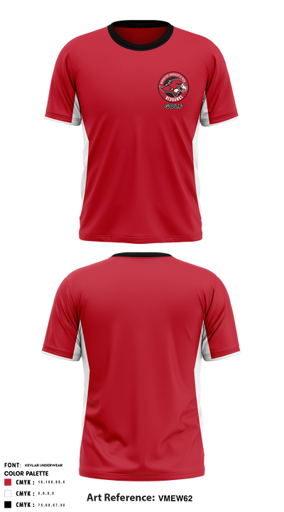 Benedictine University Mesa Golf 86643085 Short Sleeve Performance Shirt - 1