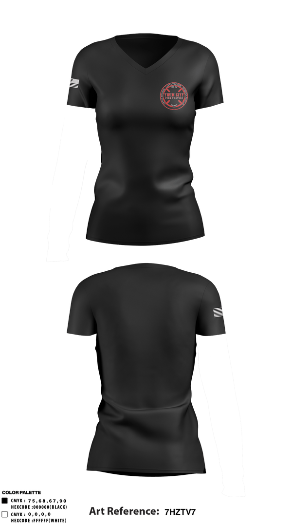 Women's Short Sleeve Vneck Shirt, , Fire Department, Teamtime, Team time, sublimation, custom sports apparel, team uniforms, spirit wear, spiritwear, sports uniforms, custom shirts, team store, custom team store, fundraiser sports, apparel fundraiser