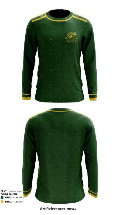 Baton Rouge Magnet High School Gymnastics 22417261 Long Sleeve Performance Shirt - 1