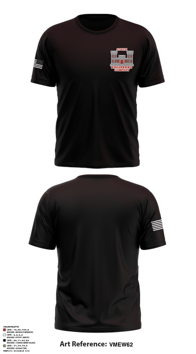 276th engineer company 74055705 Short Sleeve Performance Shirt - 3