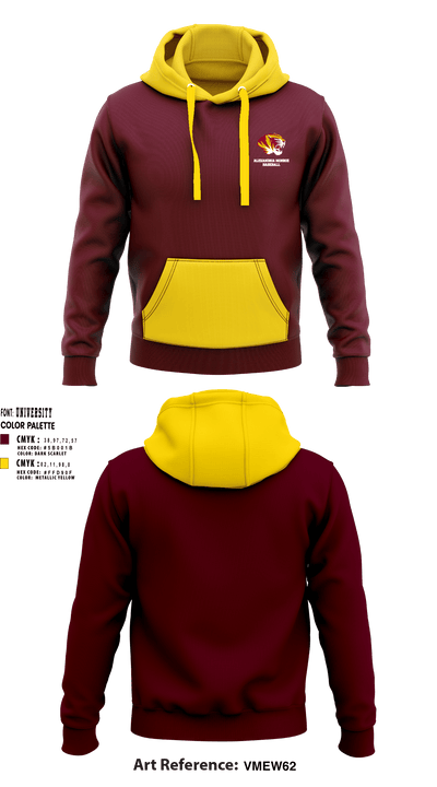 Alexandria Monroe High School Baseball 59575392 Hoodie - 1